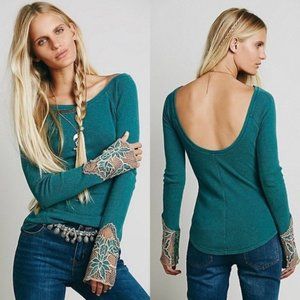 Free People Bali Babe Cuff Thermal Teal Turquoise